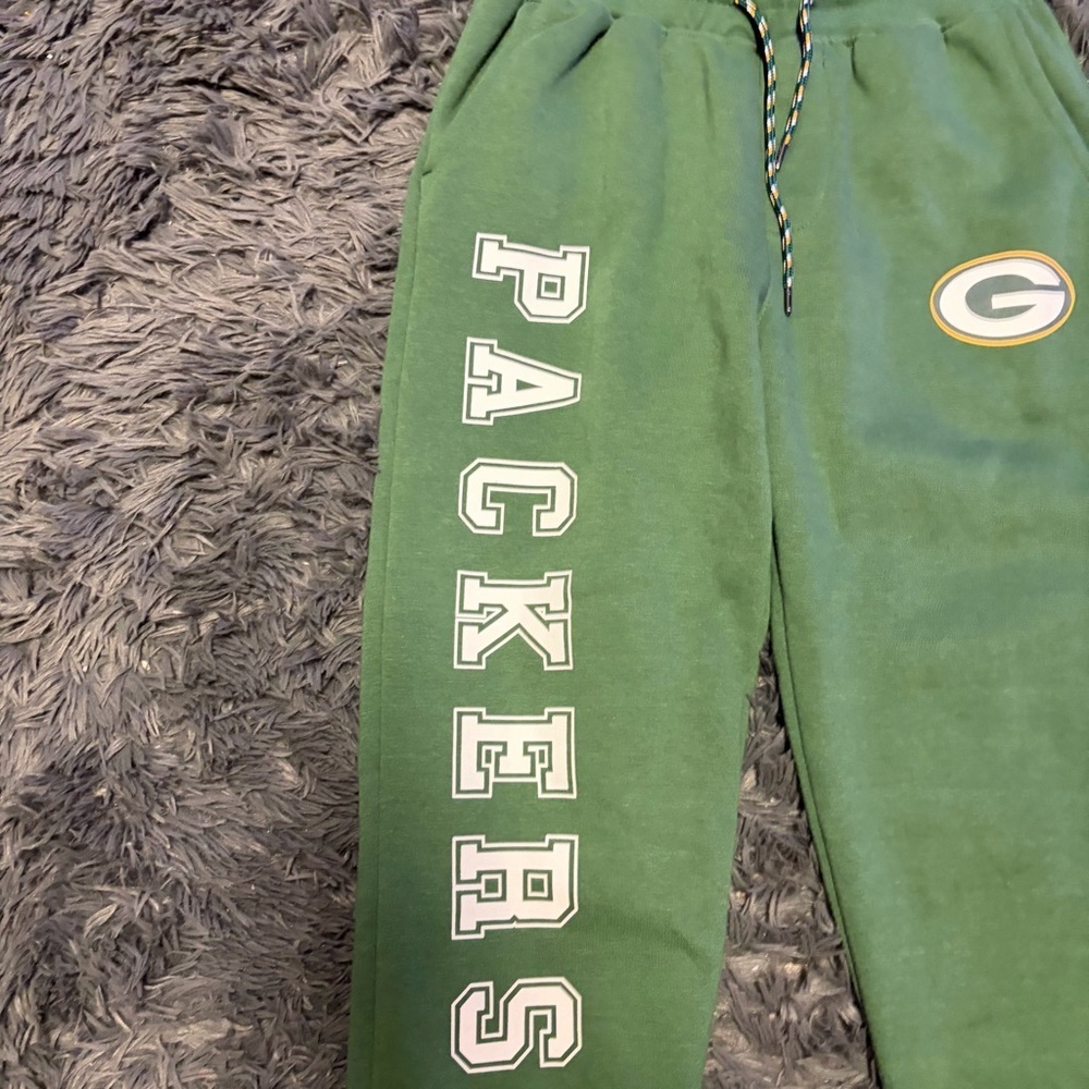 Men’s nfl official adult green bay packers green team merch sweatpants medium - Picture 3 of 13